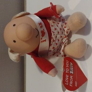 Valentine Ziggy with Wings and Bow American Greetings Vintage 1998 NWT